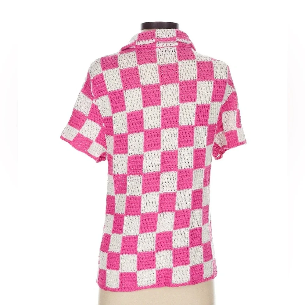 Frankie’s Bikinis Coco Crochet Button Up Shirt - Size XS